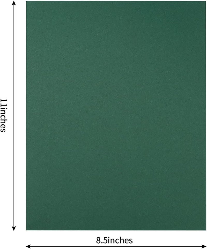 Wishop 20 Sheets Colored Thick Paper Cardstock Blank for DIY Crafts Cards Making, Invitations, Scrapbook Supplies (Dark Green, 8.5 x 11 inches) - Image 2